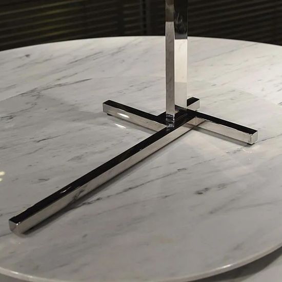 Flamingo Marble Accent Table with Steel Base - Variation Available